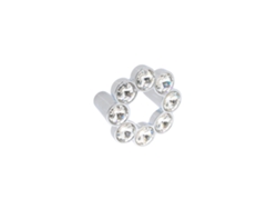 Pomo Para Muebles De Zamac Y Cristal Distancia Entre Centros De 32 Mm Cromo Pulido Lote De 6mm