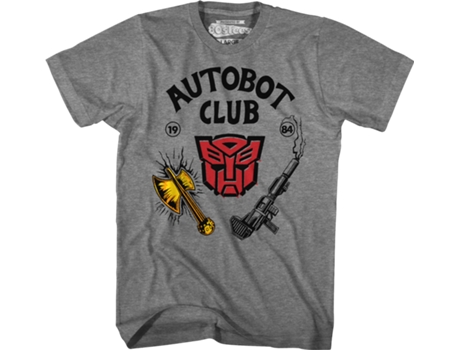 Camisetas Unisex DEEPSTONE Gray Autobot Club Transformers Brezo de grafito (S)