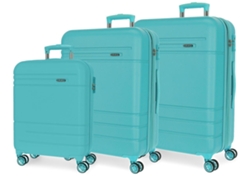Conjunto de 3 Maletas de Viaje MOVOM Galaxy Azul (53x78x31cm - 108 L)
