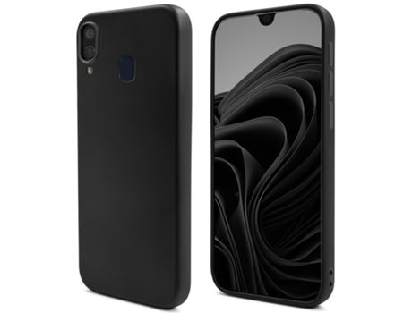 Estilo de Vida Temperamental. Diseñada para Funda Samsung A40 Negro - Funda de Silicona Líquida con Acabado Mate y Forro Suave de Microfibra MOOZY