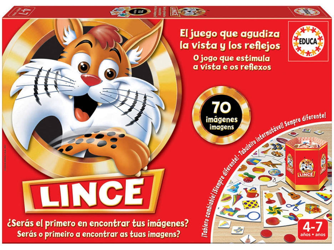 Juego Educativo EDUCA Lince Juego 70 Imagenes (Edad Mínima: 4 Años - 33,5 x 23,2 x 4,7 cm)