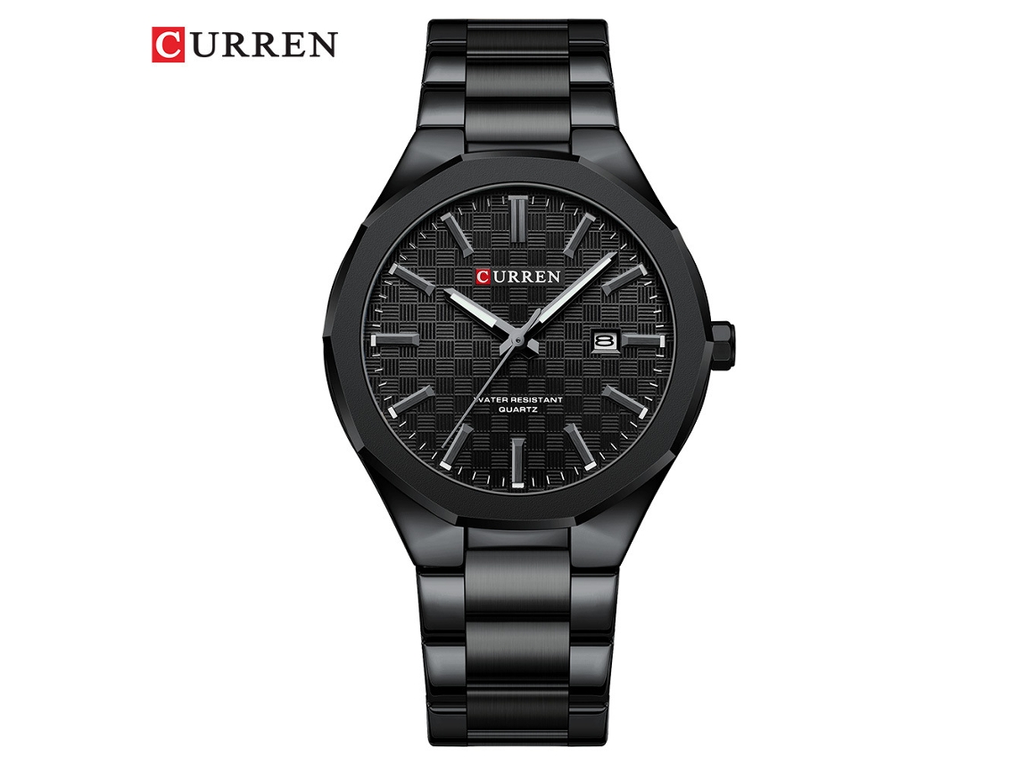 Reloj De Cuarzo Para Hombre, De Acero Inoxidable, Resistente Al Agua, Con Calendario Personalizado Y Estilo Casual.