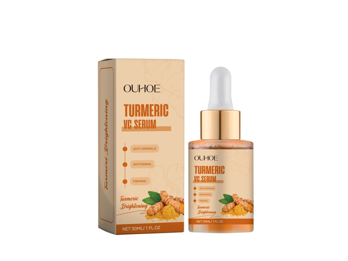 Sérum facial de cúrcuma para una piel sana y radiante.