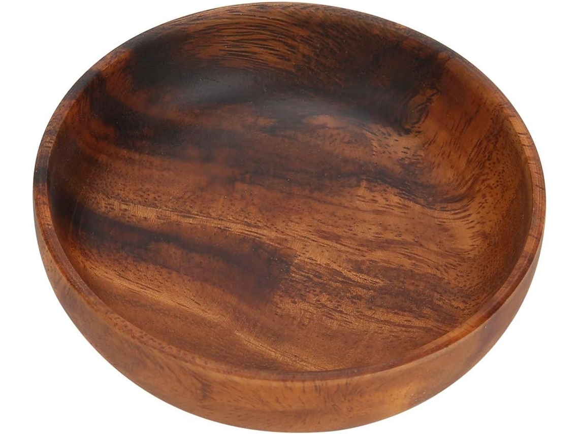 Cuenco de madera versátil para snacks, frutas y ensaladas/sopas, ideal para usar en casa y en cafeterías (Gokoco)