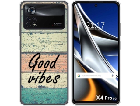 Carcasa para Xiaomi Poco X4 Pro 5G TUMUNDOSMARTPHONE Dibujos Madera 01 Multicolor