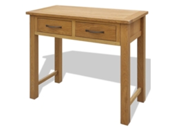 Tocador | Mesa De Vestidor Con Taburete De Madera Maciza De Roble