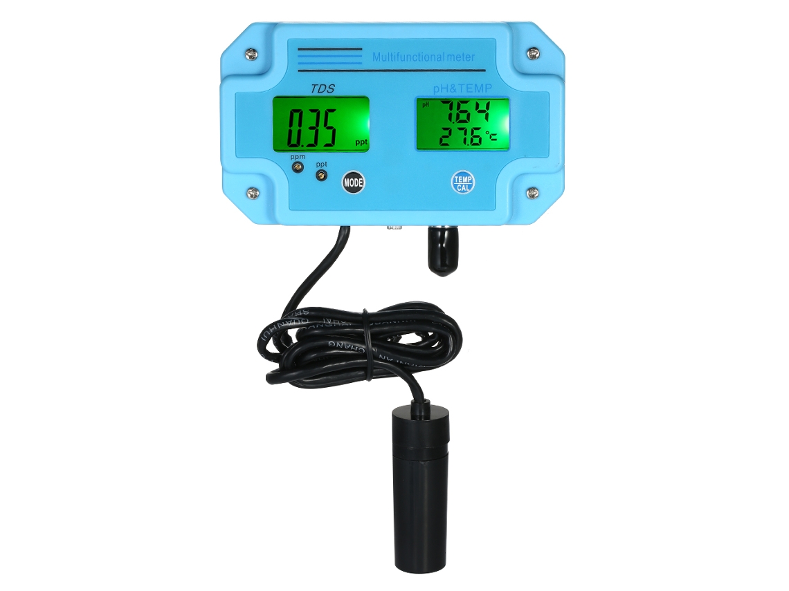 Medidor Profesional 3 En 1 De Calidad Del Agua Con Pantalla Lcd Digital Para Acuarios Y Piscinas (ph/tds/temperatura).