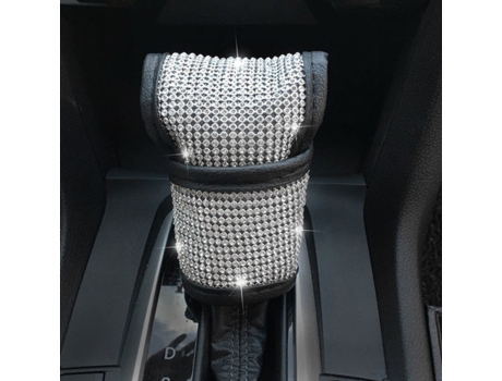 Cubierta de volante brillante cubierta de coche de diamante de cristal accesorios de estilo de coche[Cubierta De La Perilla De Cambio]