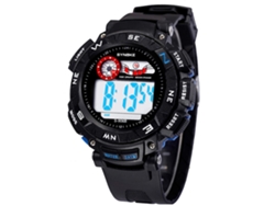 Reloj Electrónico Digital Multifuncional Impermeable Synoke (negro Azul)