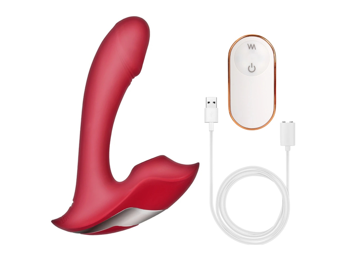 Vibrador De Masaje De Succin Porttil Con Control Remoto Inalmbrico Con 9 Modos (prpura) Yizhood