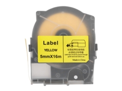 Cinta Autoadhesiva De Pet De 5 Mm Para Max Lm 550a, Amarilla, Impresión Transparente, 16 M