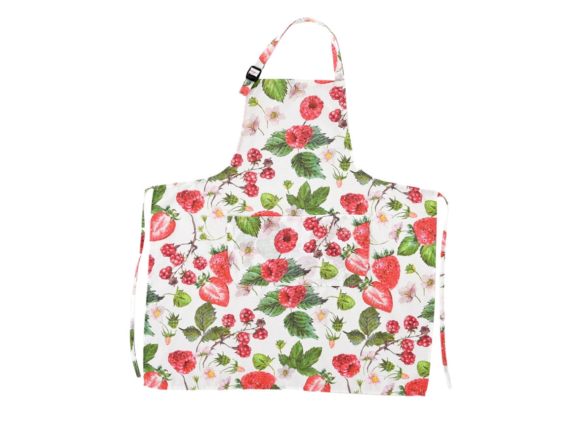 Delantal Antimanchas Con Estampado De Frutos Rojos