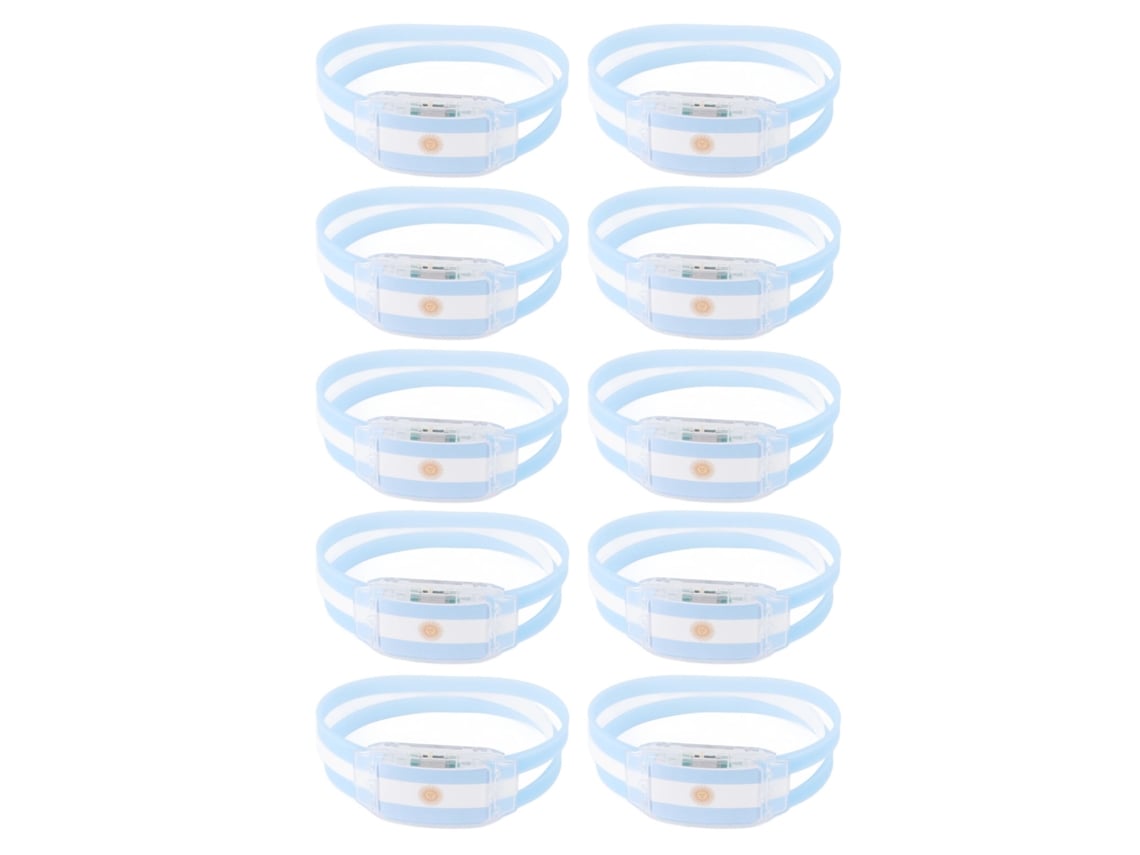2026rebe-10 Piezas Pulsera Luminosa Bandera Nacional Silicona Abs Para Aficionados, Props De Animación Para Partido De Fútbol Mundial 2022