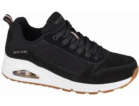 Botas SKECHERS Cuero de Gamuza Mujer (36 - Negro)