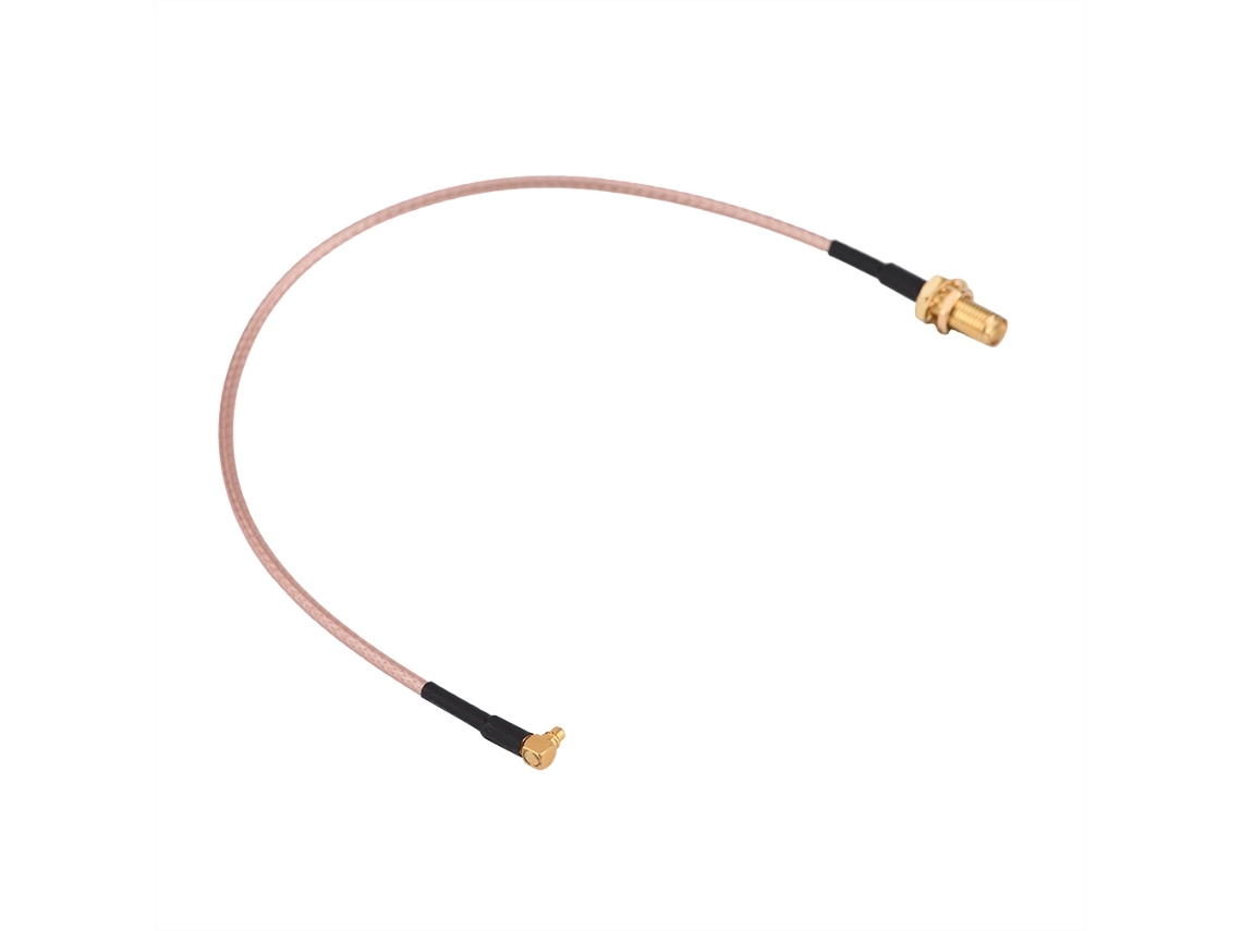Cable Coaxial Rf Rg316 Con Conector Sma Hembra A Mmcx Macho En Ángulo Recto, 25 Cm.