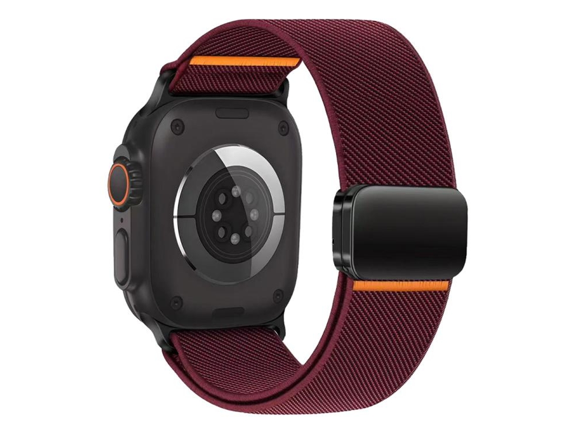 Correa de nailon elástica con cierre magnético para Apple Watch de 44/45/46/49 mm (CSYY)
