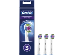 Cabezales de Recambio ORAL B 3D Blanco (3 unidades)