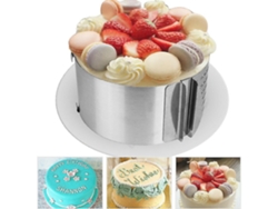 Moldes para pasteles, moldes, molde redondo, anillo de acero inoxidable, repostería, herramienta para hornear Chaberlu