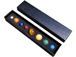 Conjunto de 8 piedras redondas que representan los ocho planetas del sistema solar - Tema decorativo CHABERLU