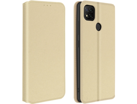 Funda Xiaomi Redmi 9C AVIZAR Libro Billetera Dorado