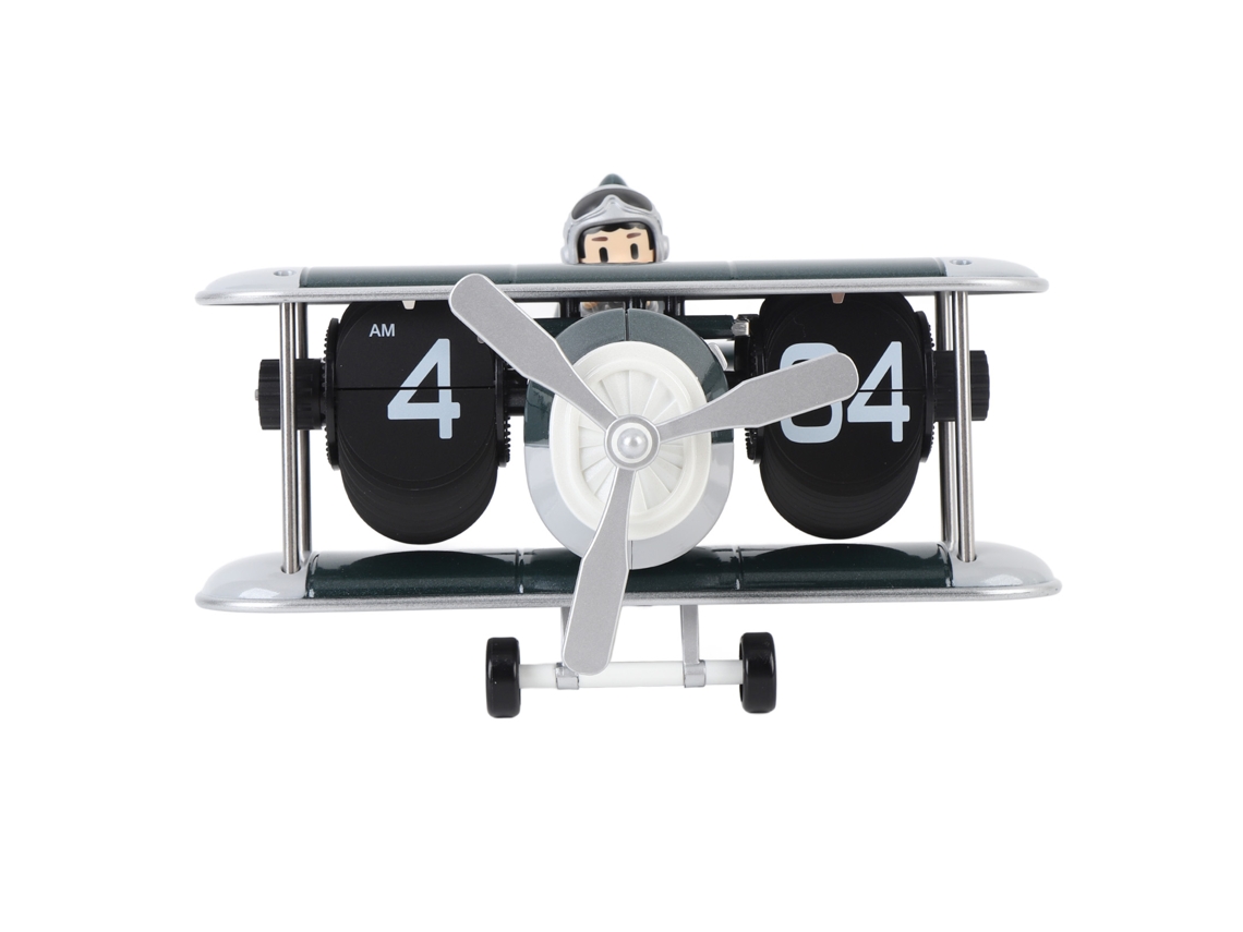 Reloj De Bolsillo, Estilo Avión Retro, Automático De 12 Horas, Funciona Con Pilas, Escritorio, Sala De Estar, Dormitorio, Oficina, Verde/negro