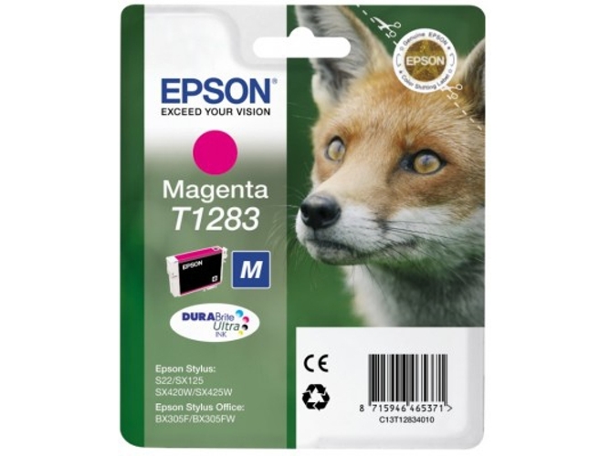 Cartucho de tinta original EPSON T1283, Zorro M, C13T12834022