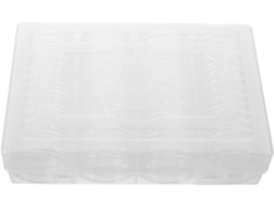 Paquete De 60 Cápsulas Transparentes De 41 Mm Con Sello De Espuma.