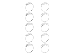 10 servilleteros de metal plateado para fiestas y ocasiones especiales