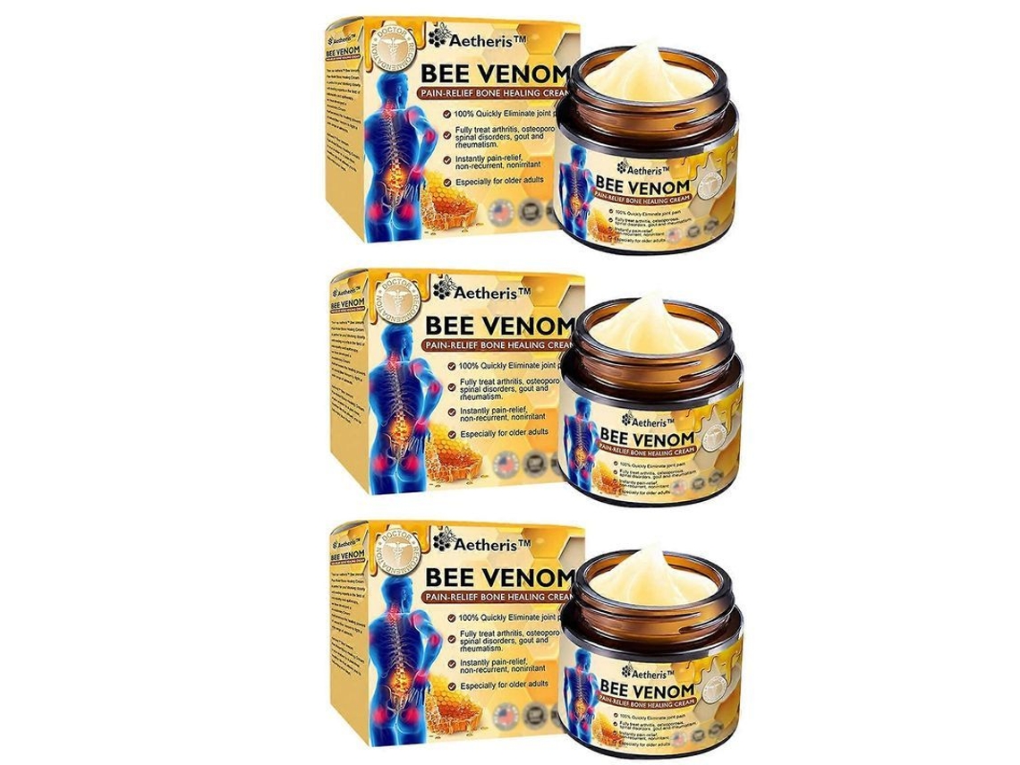 Crema Curativa Con Veneno De Abeja Para Articulaciones Y Dolor En La Espalda, Cuello, Manos, Rodillas Y Zona Lumbar.