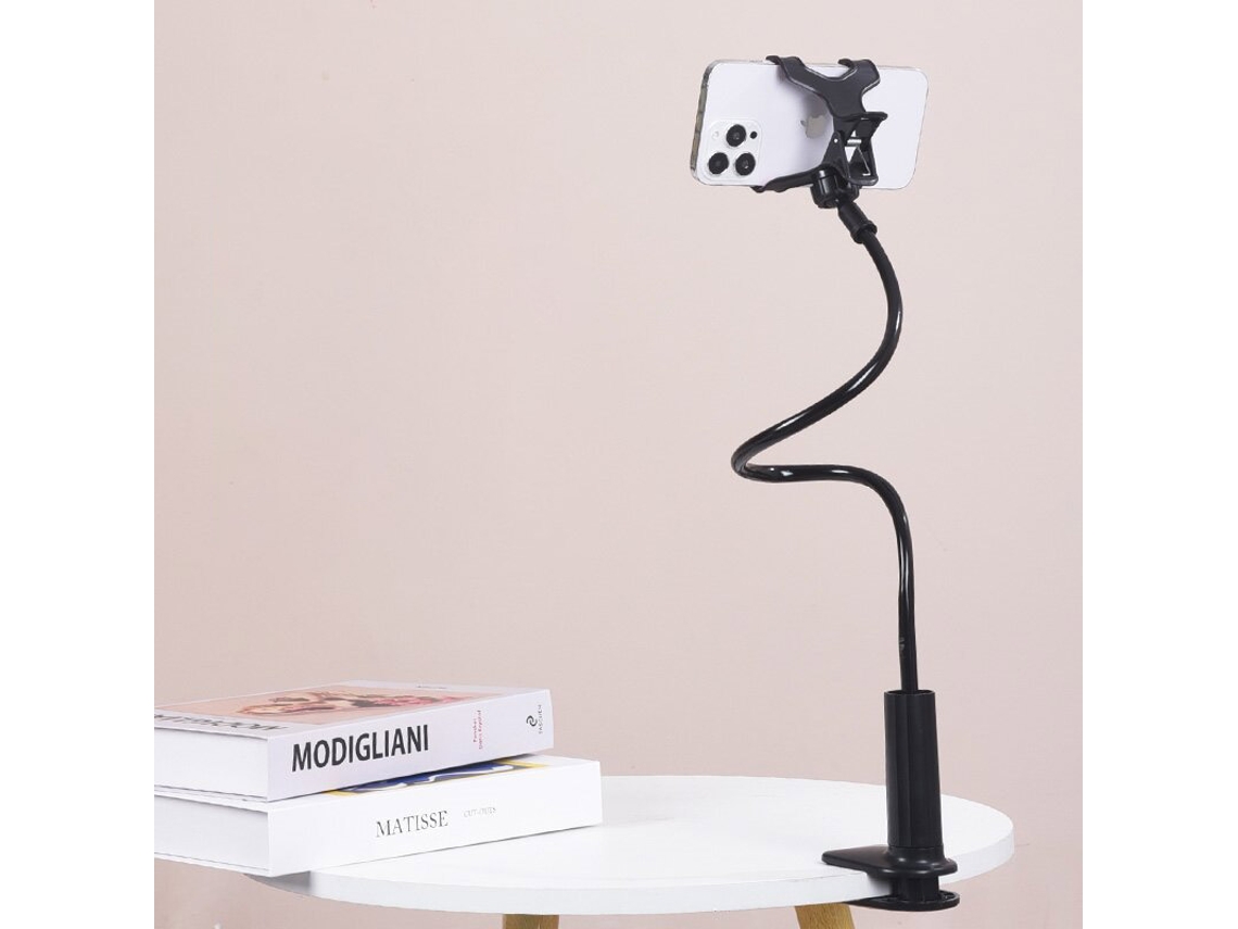 Soporte flexible para teléfono móvil Viewleaf de 360°, brazo largo ajustable, negro
