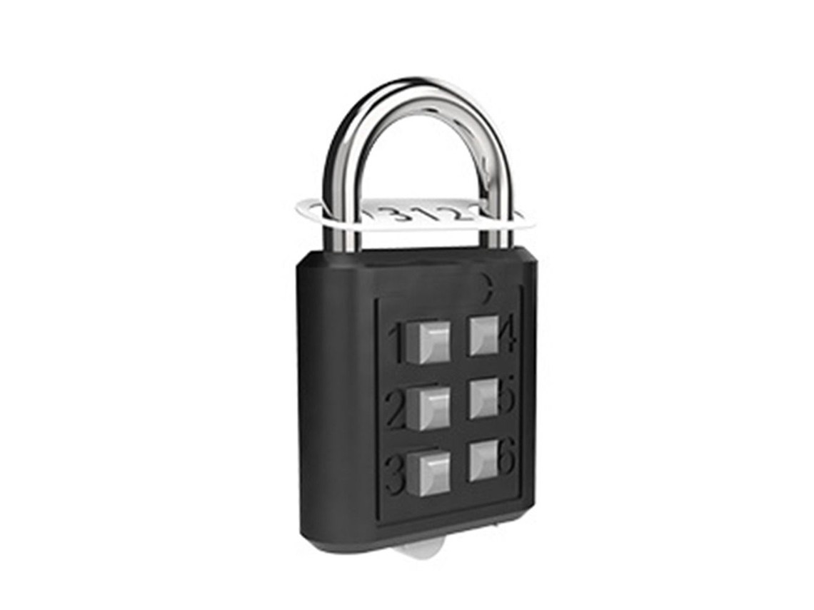 (negro) Candado De Seguridad Antirrobo Para Viajes, Con Cremallera Y Combinación De 6 Dígitos.