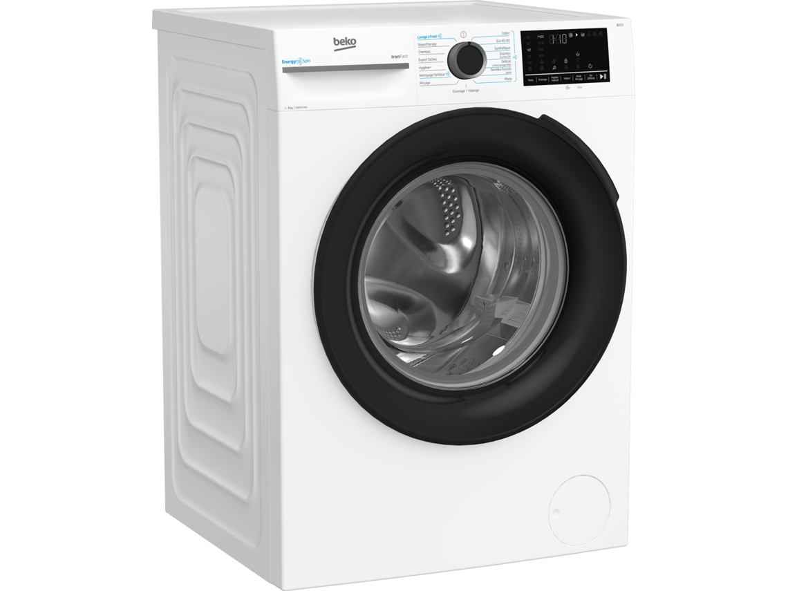 Lavadora Beko B300 Bm3wfu49411b de carga frontal, 9 kg, 1400 rpm, blanca