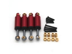 Amortiguadores Con Resortes Internos De Metal Mejorados (rojos, 4 Unidades) Para Fms Fcx24 12401 Power Wagon 1/24 (modelos De Coches Rc, Repuestos).