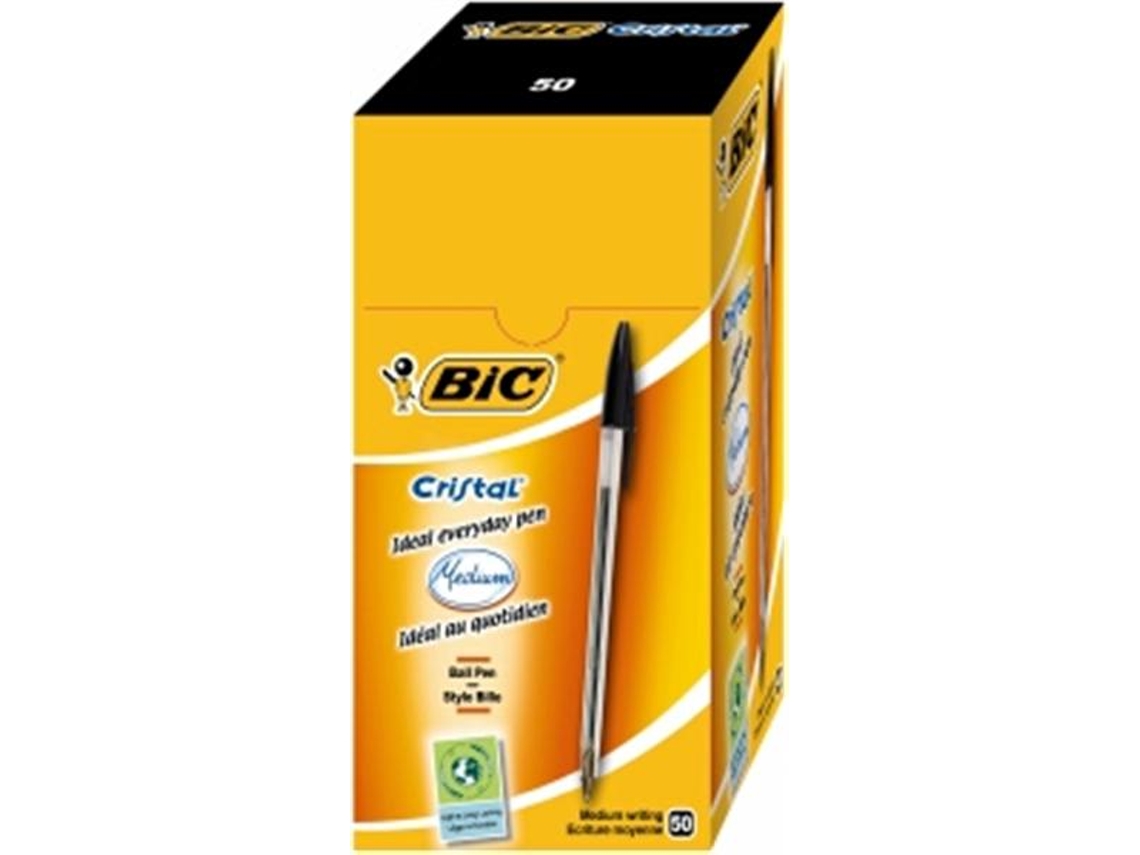Bolígrafo BIC Cristal Original Punta Media (Tinta Negra)