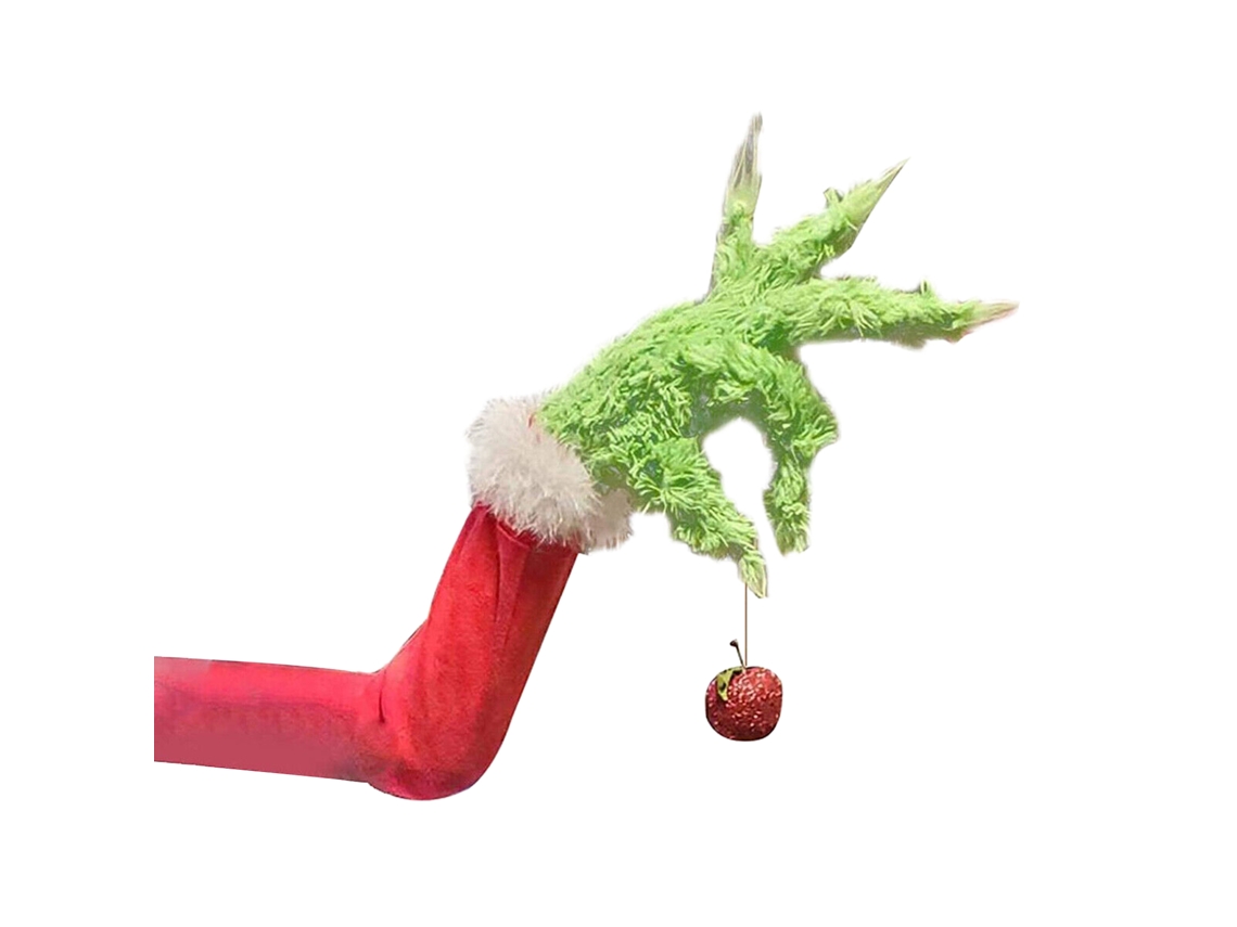 Decoración navideña del Grinch, monstruo verde