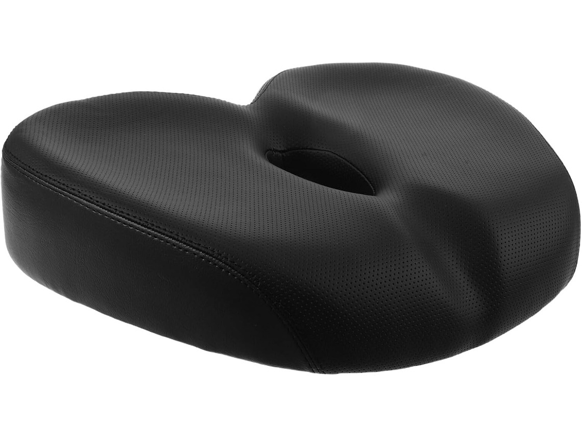 Sillín De Bicicleta Negro Impermeable Con Cojín Hueco Transpirable.