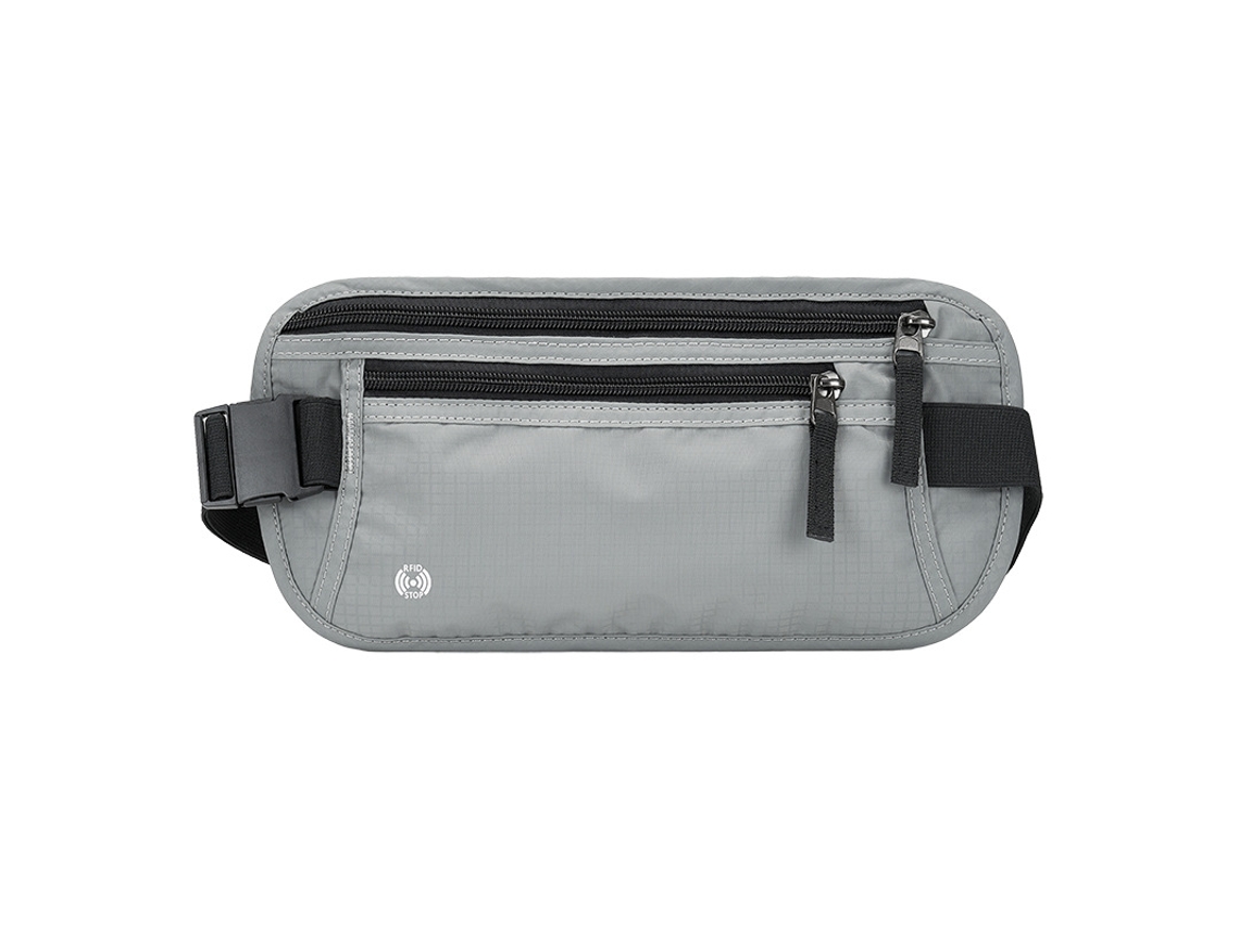 Cinturón de viaje antifraude Yuysan para pasaportes y documentos, impermeable, color gris.