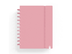 Cuaderno INGENIOX A4 Rayado 80Hj 100G Foam C/Goma Elástica Rosa Pastel 66024025