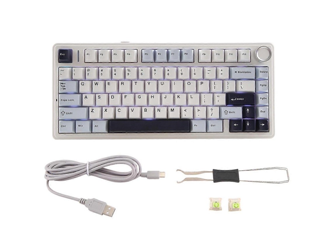 Teclado mecánico Aula F75 80 con intercambio en caliente, teclado inalámbrico Bluetooth, teclado inalámbrico para juegos PBT Everley891