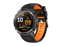 Reloj inteligente GPS negro y naranja con pegatina, posicionamiento de seis estrellas, llamadas Bluetooth y resistencia al agua para deportes MDUG