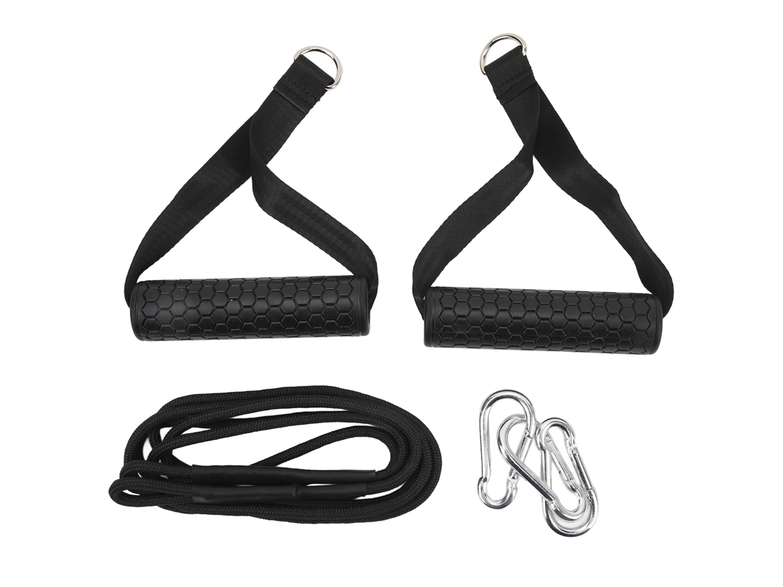 Cuerda Para Tríceps Con 2 Asas De Agarre Ajustable Para Máquinas De Cable De Gimnasio.