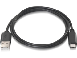 Cable USB NANOCABLE USB C/2 x USB A 2 m Macho/Macho Negro