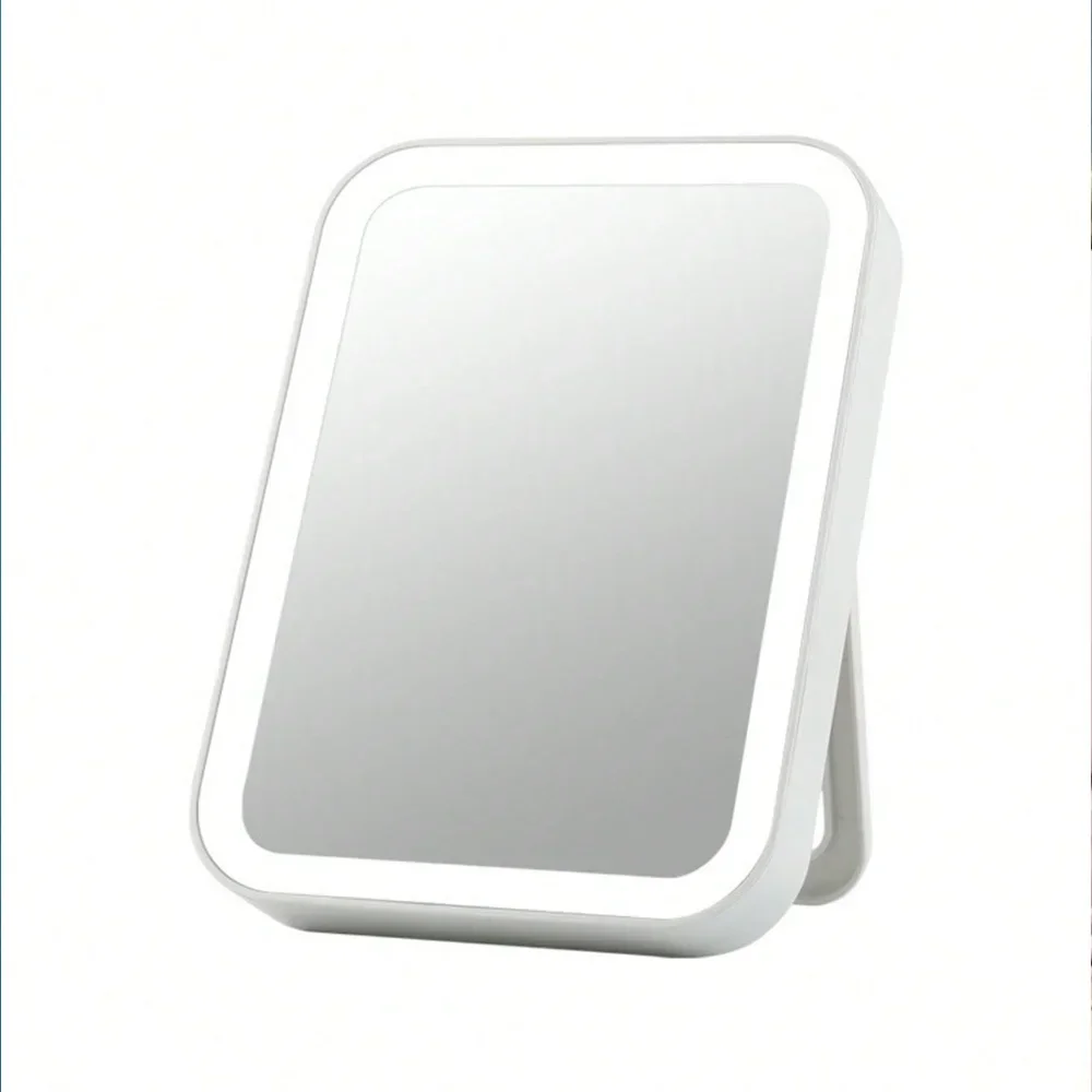 Espejo De Maquillaje Led Portátil, Con Luz, Plegable, Puede Funcionar Con Pilas Aa, Usb O Sin Pilas.
