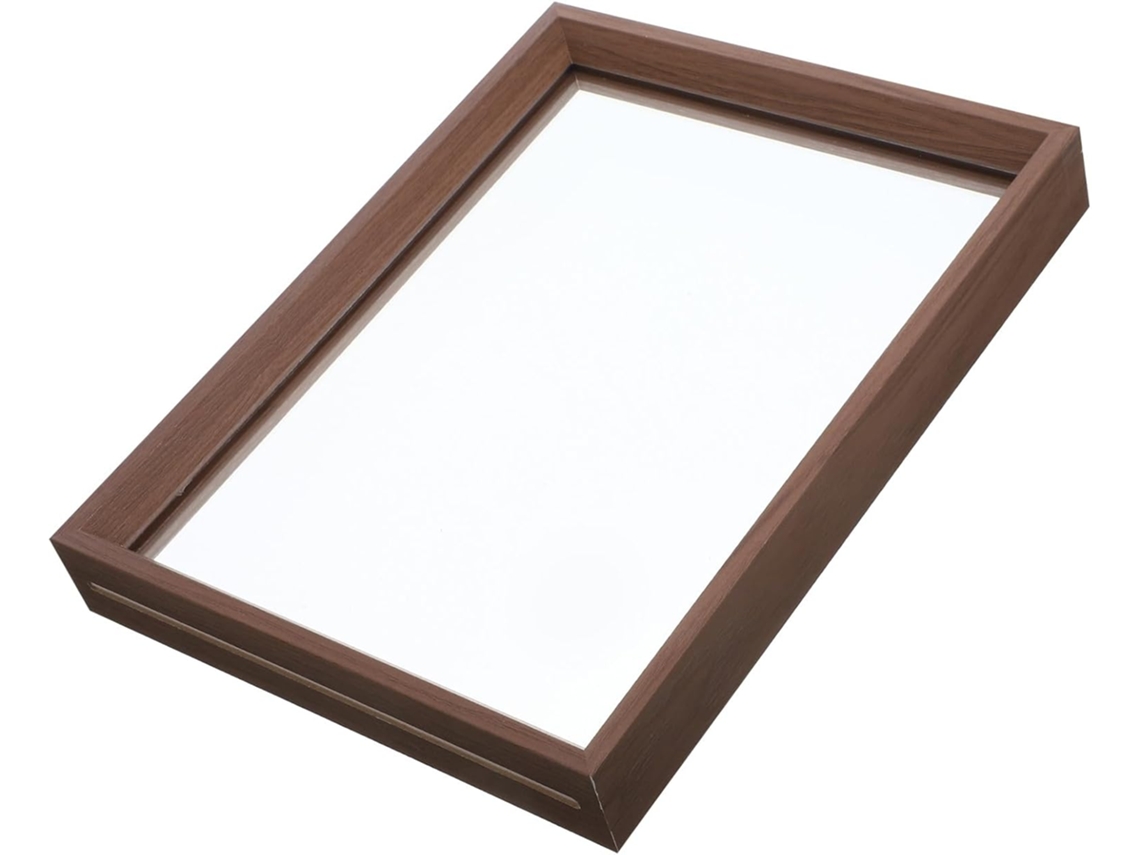 Elegante Marco Fotos Madera Marrón Acrílico Multifuncional Decoración Oficina Hogar Mesa Chic