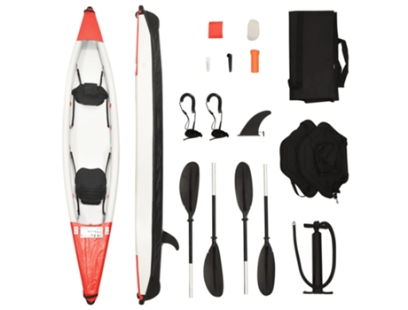 Kayak Inflable VIDAXL 93437 (424 x 81 x 31 cm - Rojo)