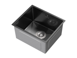 Fregadero de acero inoxidable antracita con desagüe 40x34 cm ML-DESIGN