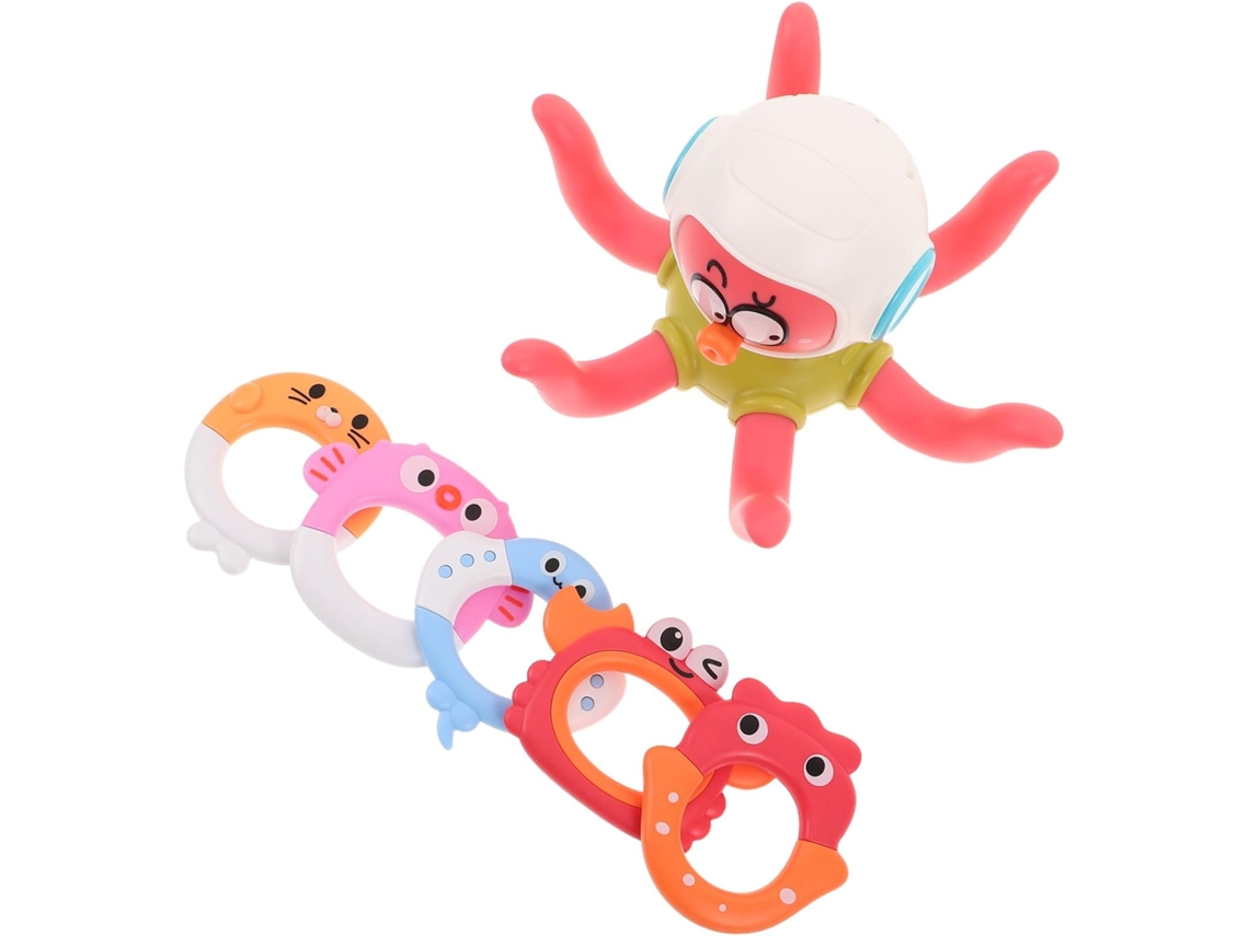 Anillo De Juguete Flotante Con Forma De Pulpo Para Lanzar En La Piscina, Juego Acuático Para Niños