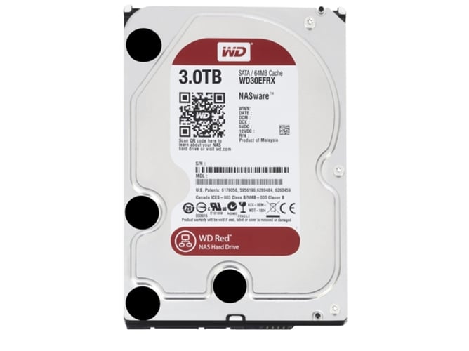 Disco HDD Interno WESTERN DIGITAL WD10EFRX (3 TB - SATA - 5400 RPM)