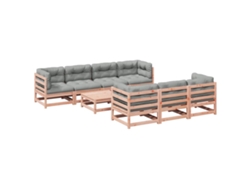 Maison Exclusive - Set De Sofás Jardín 8 Pzas Con Cojines Madera De Abeto Douglas