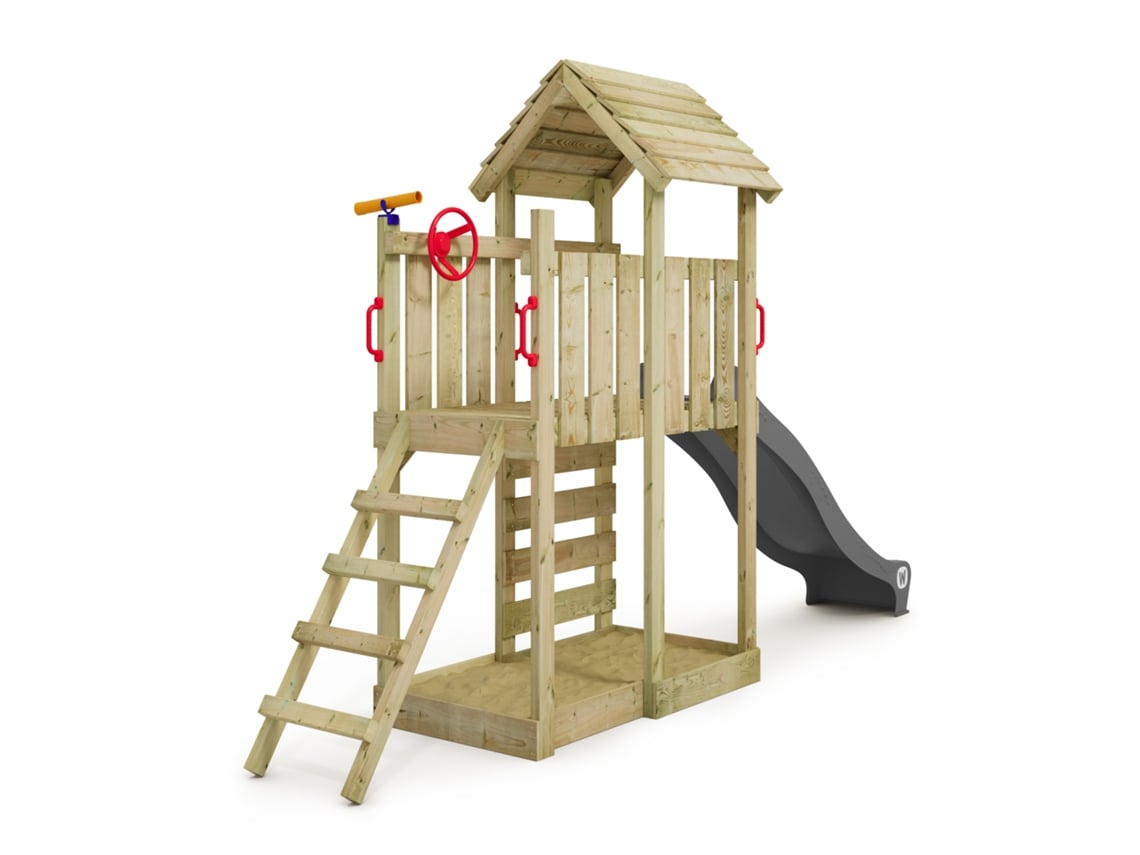 Parque Infantil De Madera WICKEY VanillaFlyer Con Columpio